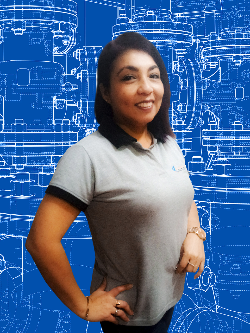 The builder in a construction vest and orange helmet standing against industrial background. Safety specialist, engineer, industry, architecture, manager, occupation, businessman, job concept